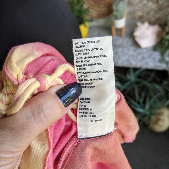 Free People XS Tie Dye Long Sleeve Top Asymmetrical Drawstring Tee - Picture 12 of 14